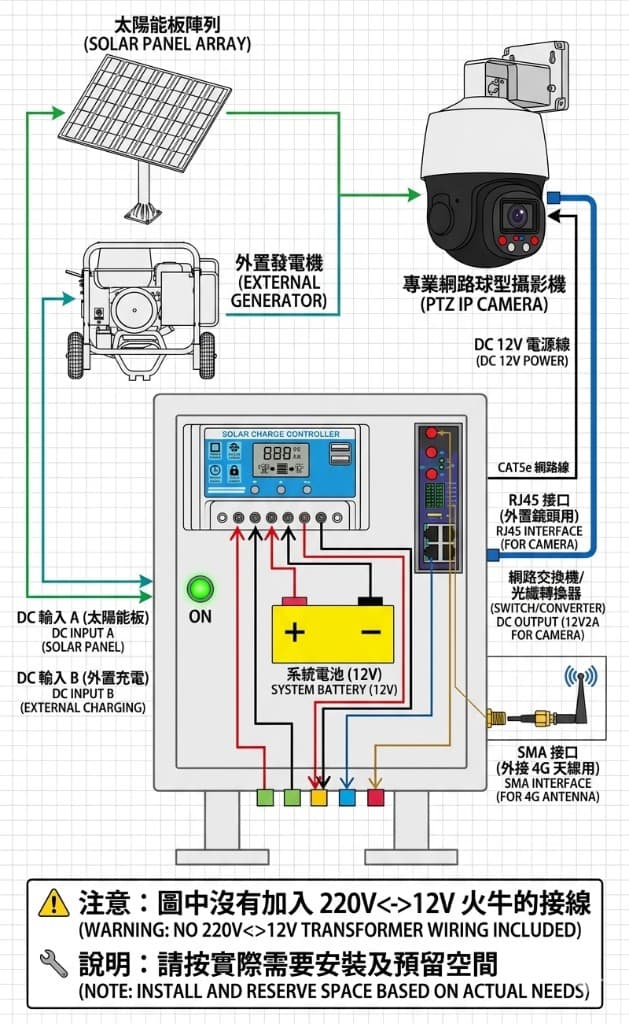 訂製太陽能供能及4G網絡供應系統